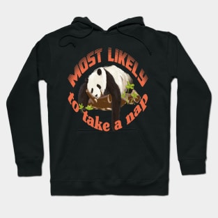panda most likely to take a nap the giant panda lovers Hoodie